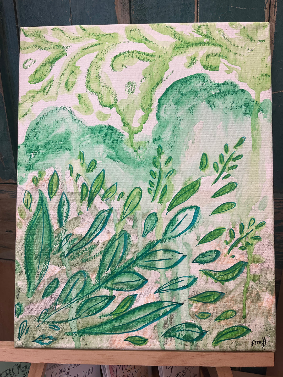 Large leafy painting