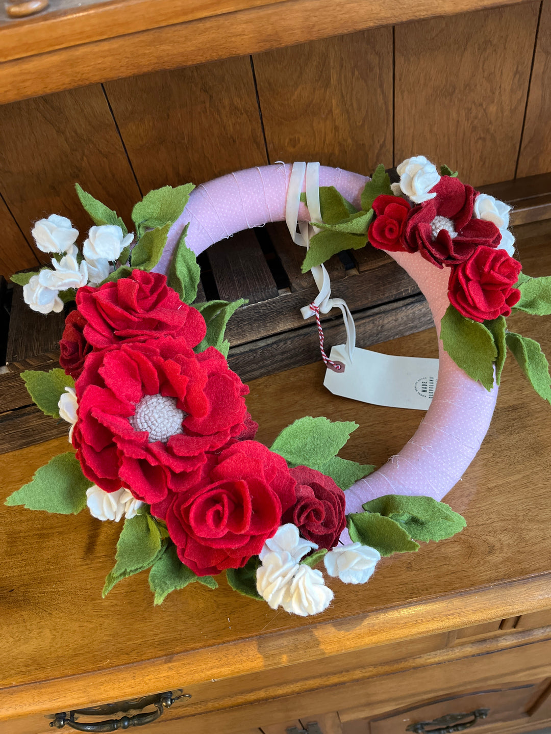 12 inch felt flower wreath