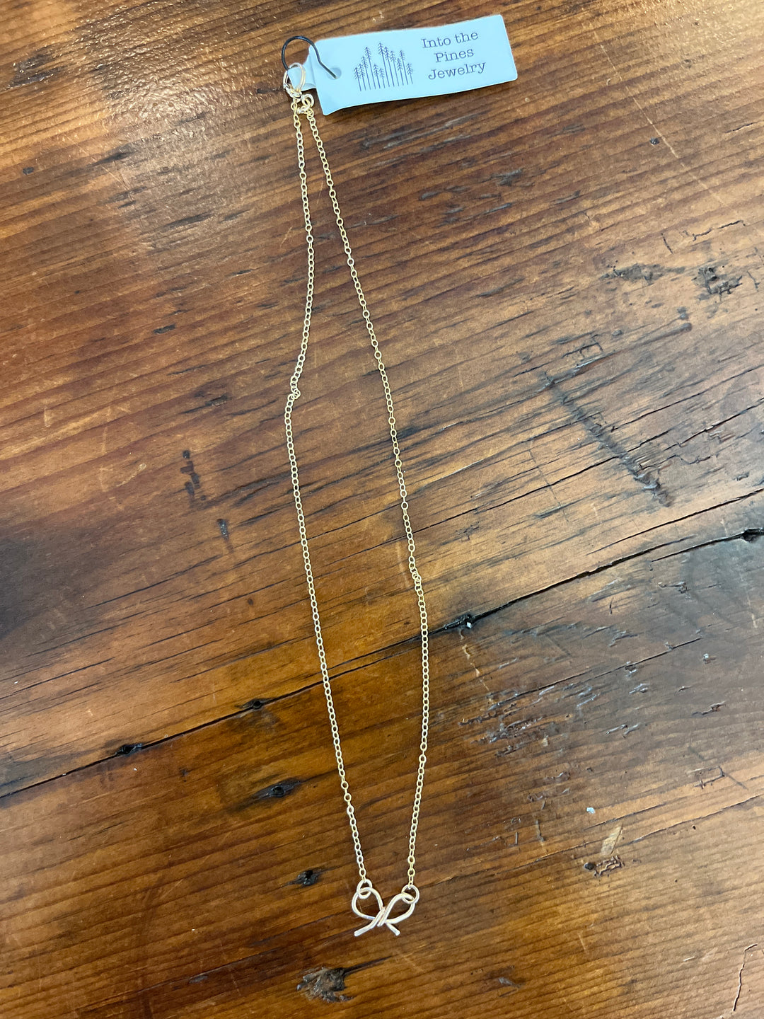 Gold Bow Necklace