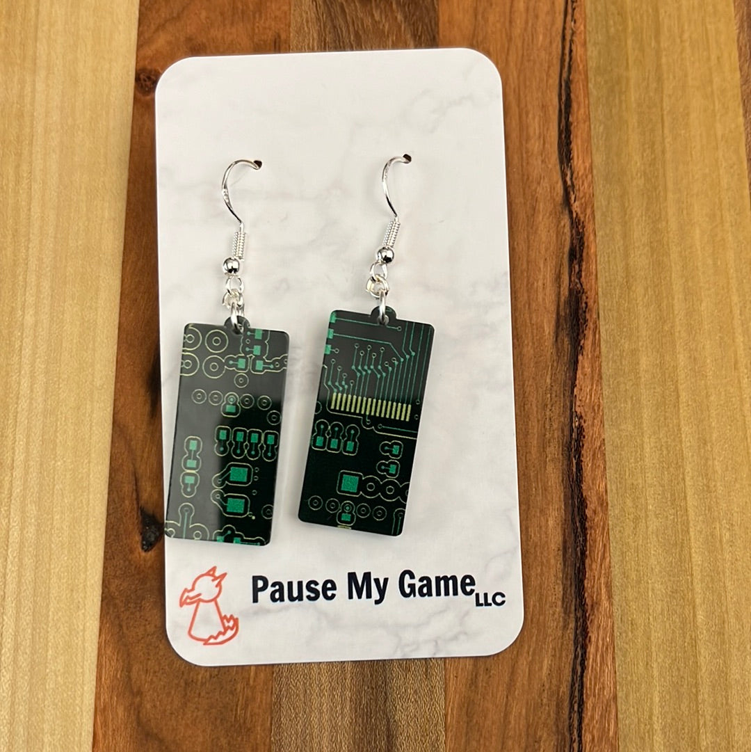 CIRCUIT BOARD ACRYLIC EARRINGS