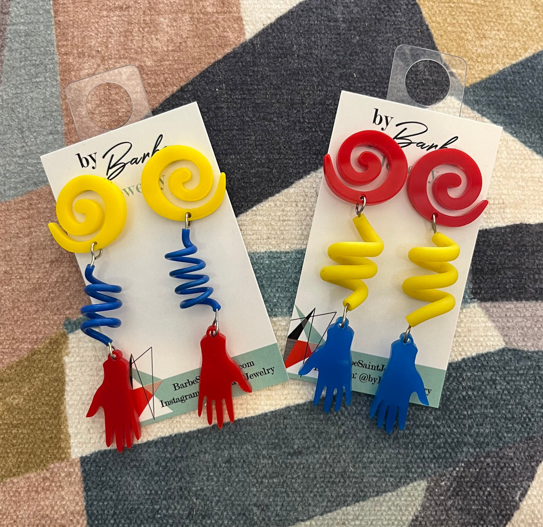 Swirl Hand Earrings