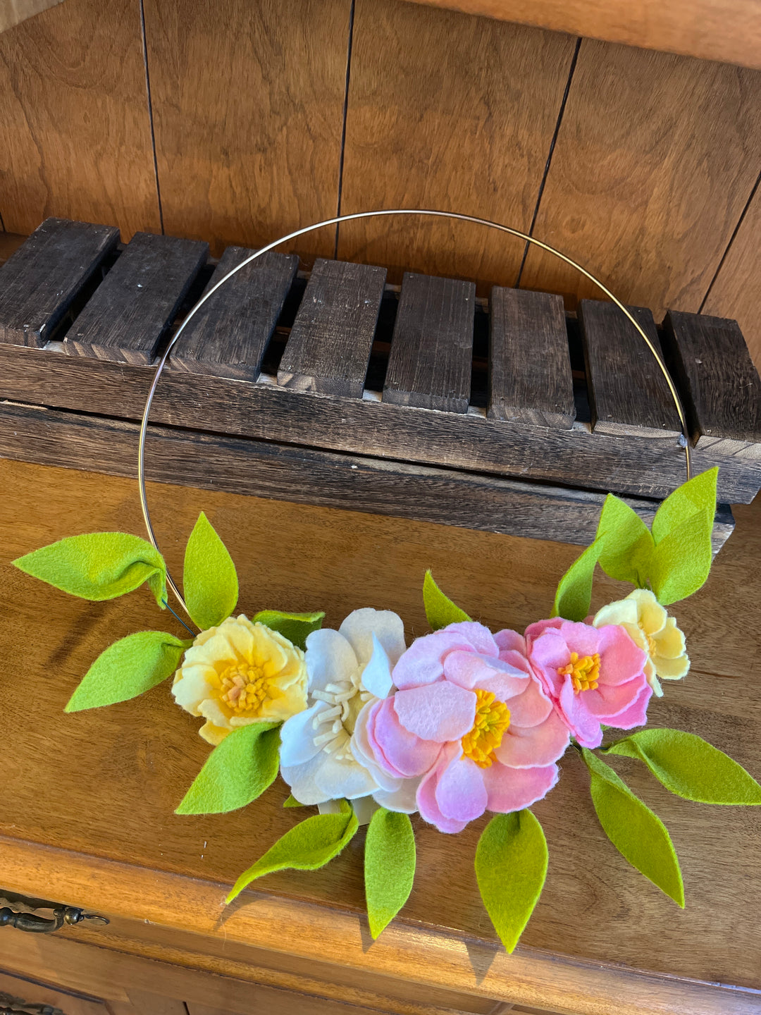 12 inch felt flower wreath