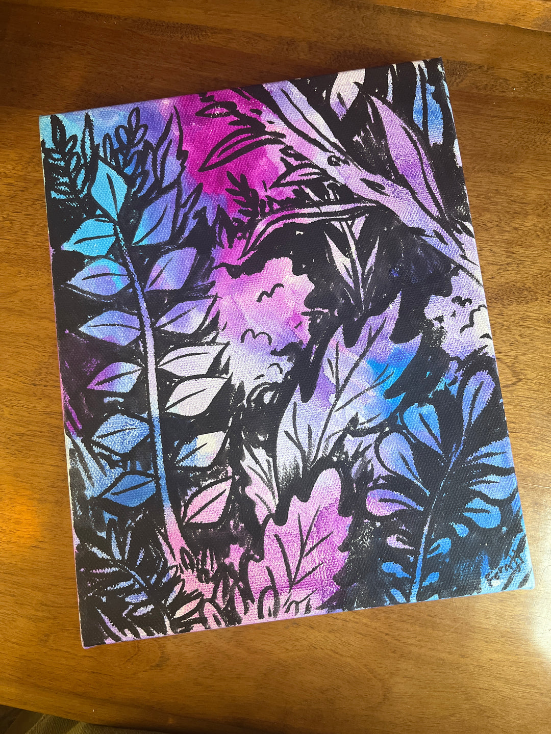 Purple Botanical painting