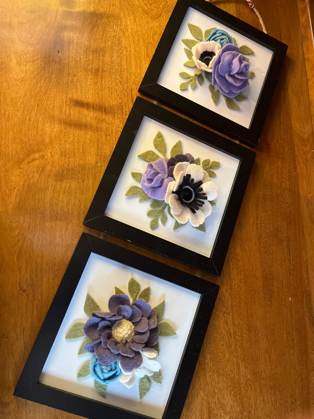 felt flower wall hanging