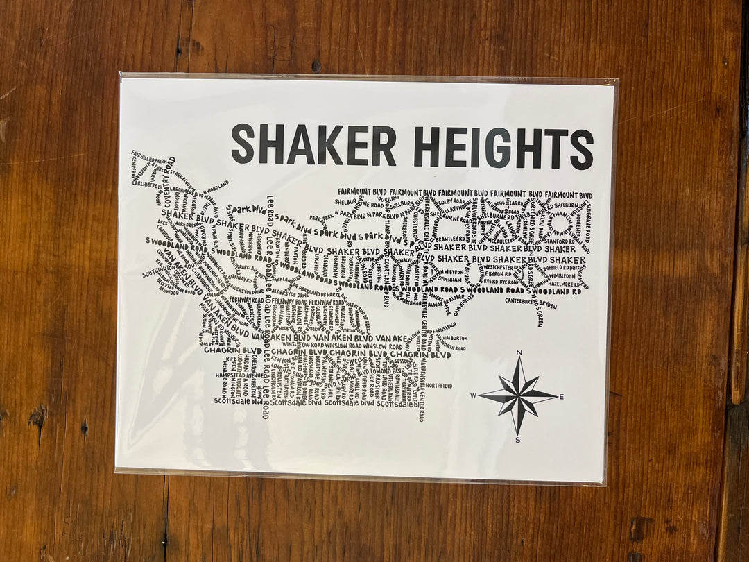 Shaker Heights Map 8x0