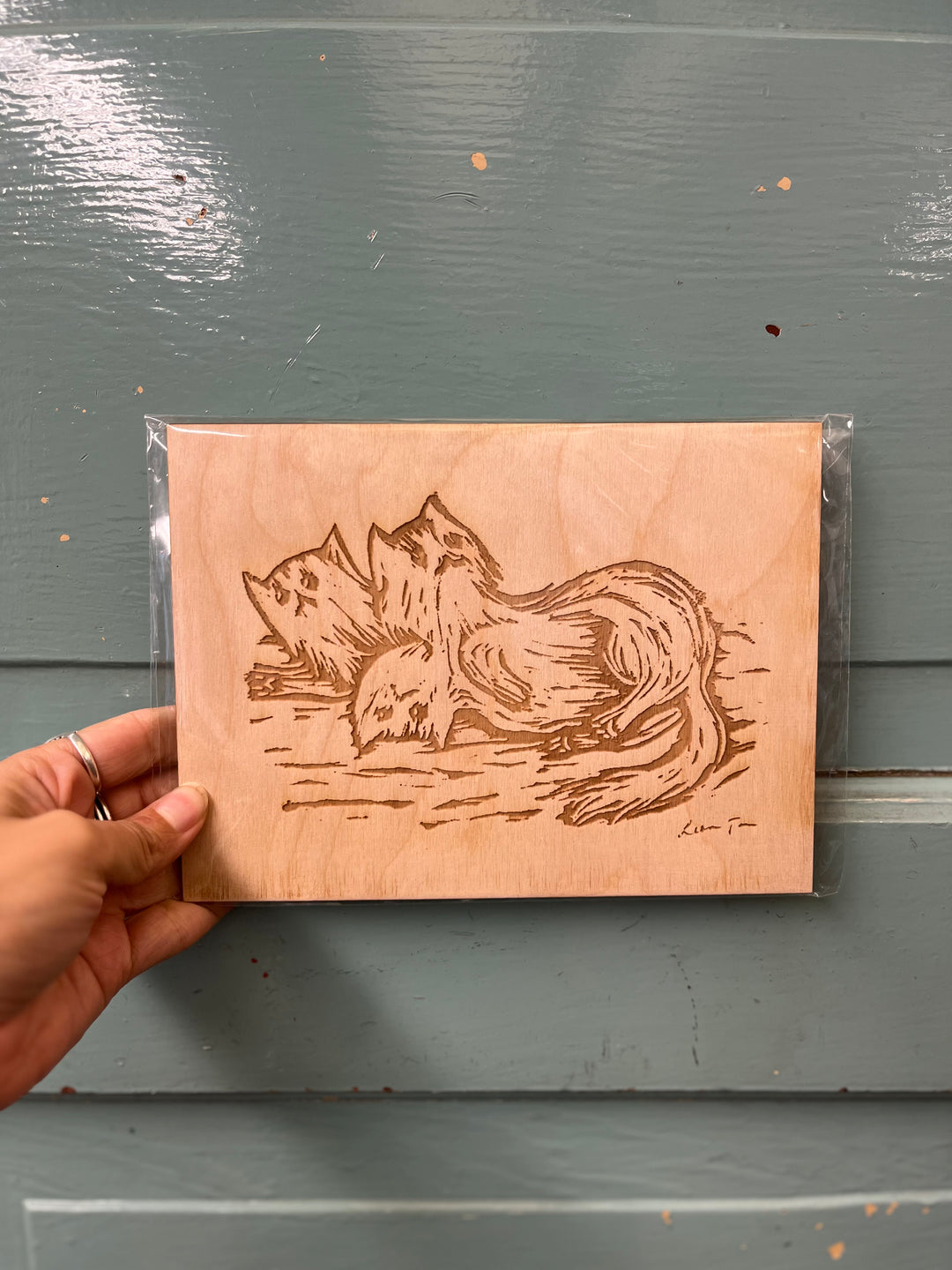 Cer-purr-us Wood Engraving