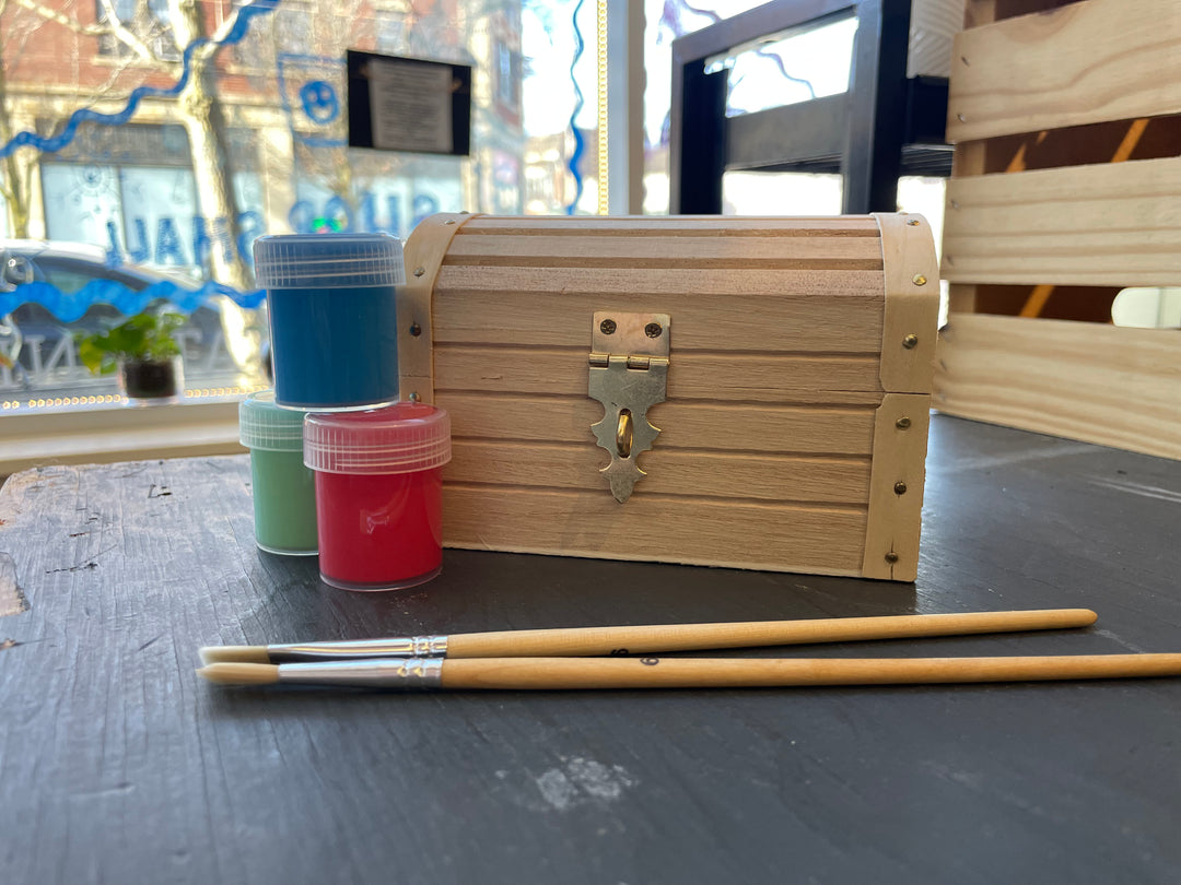 Paint Your Own Wooden Treasure Box Kit