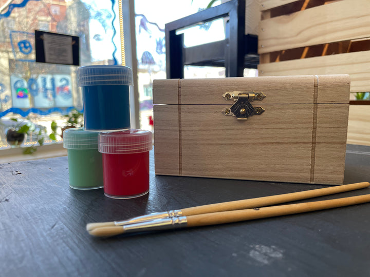 Paint Your Own Wooden Treasure Box Kit