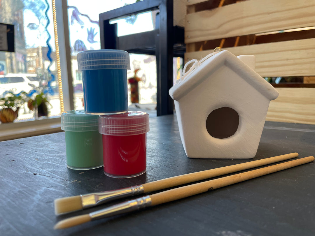 Paint Your Own Ceramic Bird House Kit