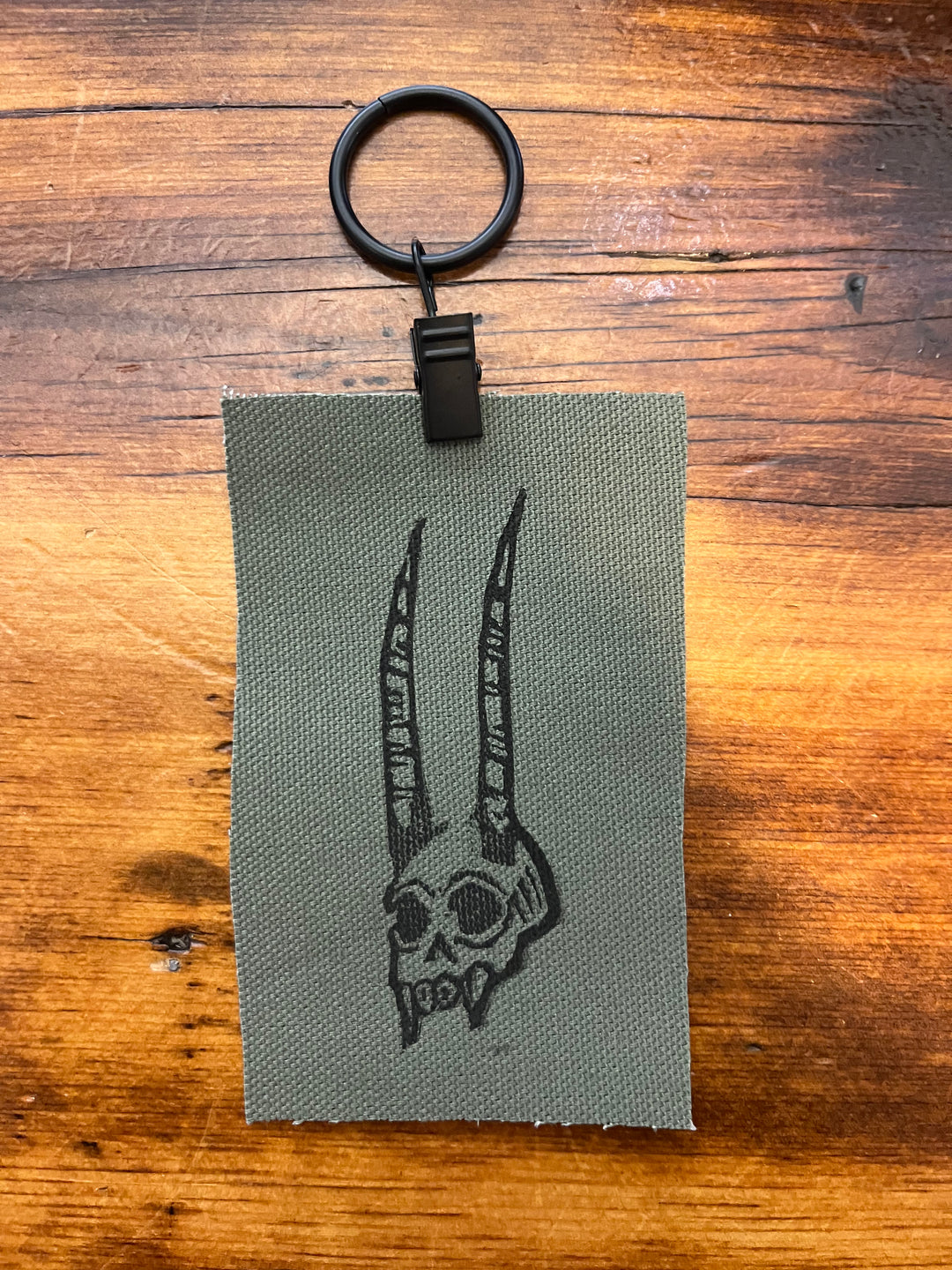 DEMON SKULL BLOCK PRINT PATCH