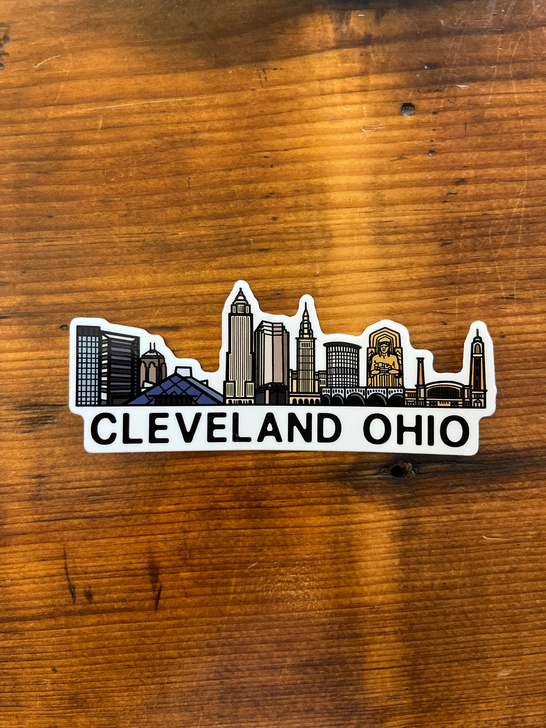 B&W Cle Skyline Sticker